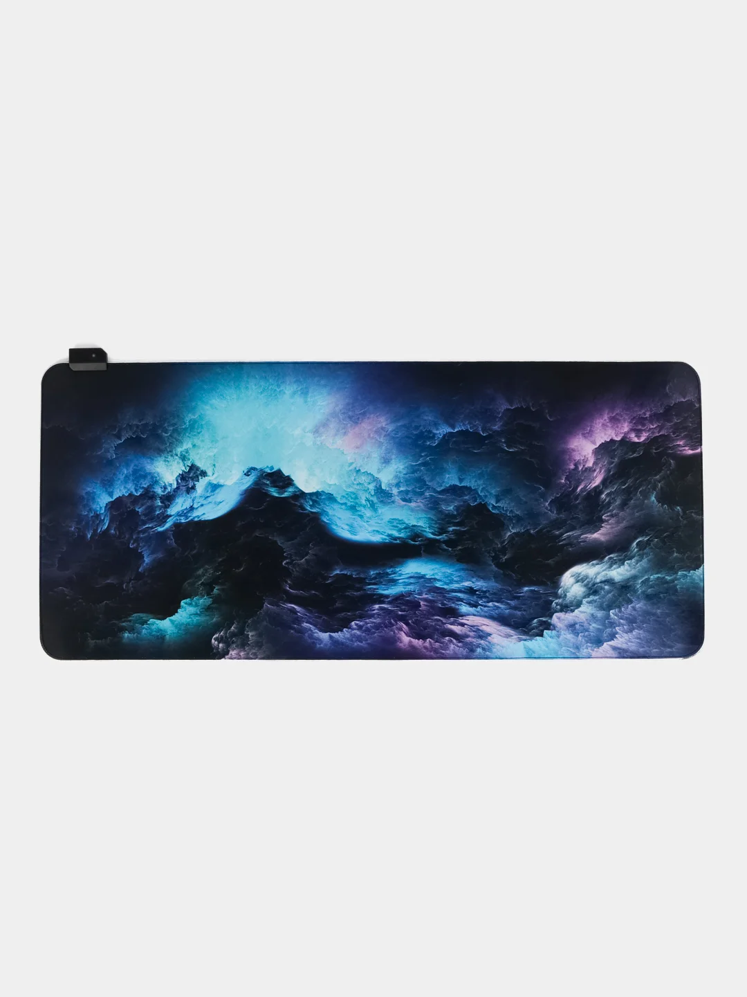 Сиреневый игровой коврик для мыши и клавиатуры, RGB подсветка, XXXL, 900 x 400 мм, 900 x 300 мм