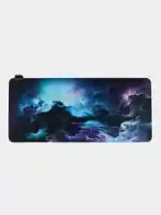 Сиреневый игровой коврик для мыши и клавиатуры, RGB подсветка, XXXL, 900 x 400 мм, 900 x 300 мм
