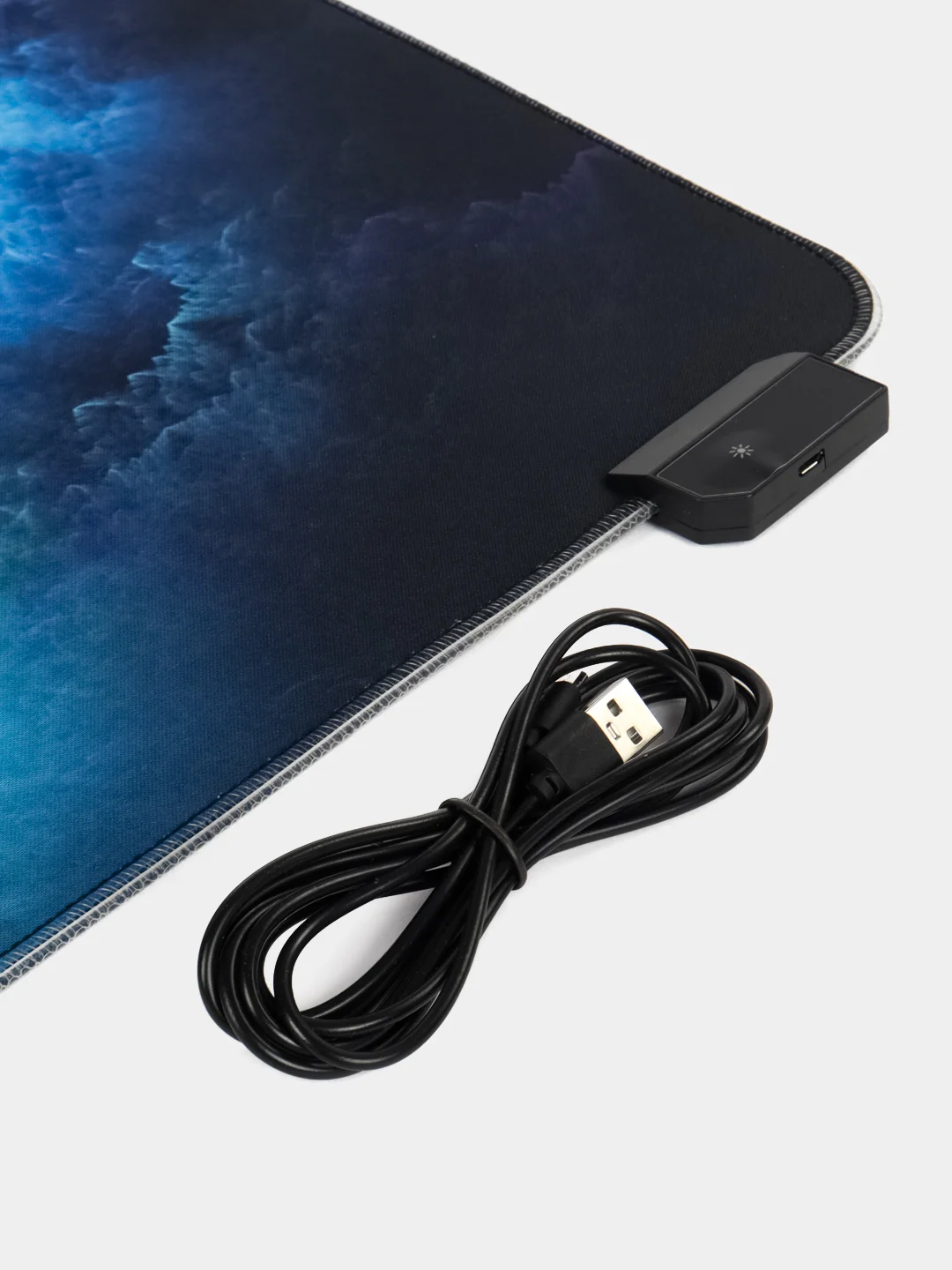 Сиреневый игровой коврик для мыши и клавиатуры, RGB подсветка, XXXL, 900 x 400 мм, 900 x 300 мм