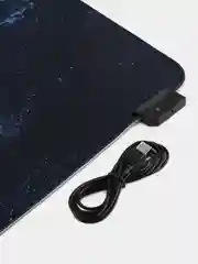 Темно-синий игровой коврик для мыши и клавиатуры, RGB подсветка, XXXL, 900 x 400 мм, 900 x 300 мм