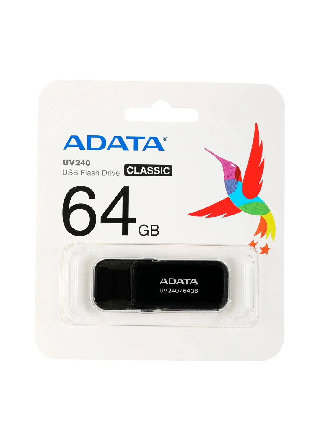 Флэш-накопитель USB2 64GB BLACK AUV240-64G-RBK ADATA