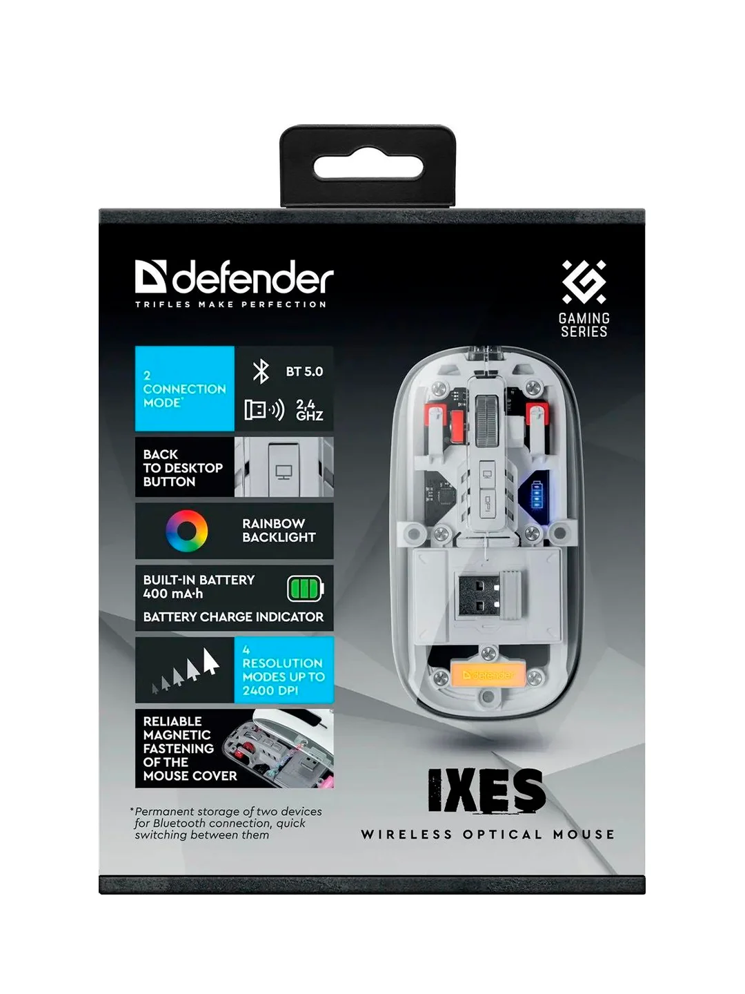 Мышка WRL IXES MM-999 LED TRANSPORENT 52999 DEFENDER