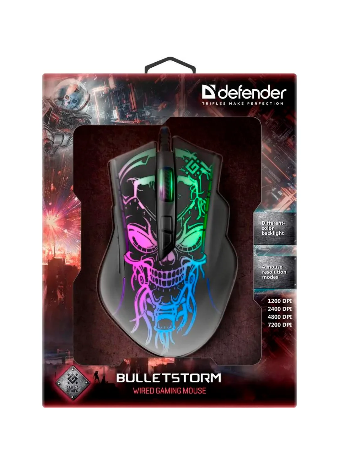 Мышка BULLETSTORM GM-928 RGB/BLACK 52928 DEFENDER