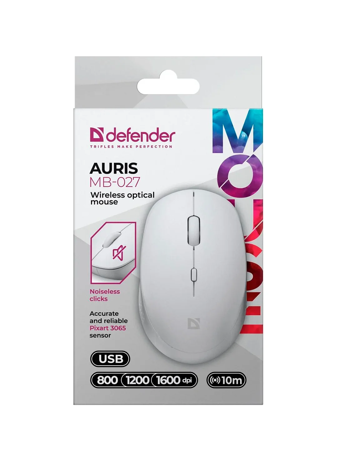 Мышка WRL AURIS MB-027 WHITE 52028 DEFENDER