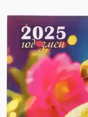 Лимонный календарь 2025  настенный Змея символ года, размер 49,5*44 см