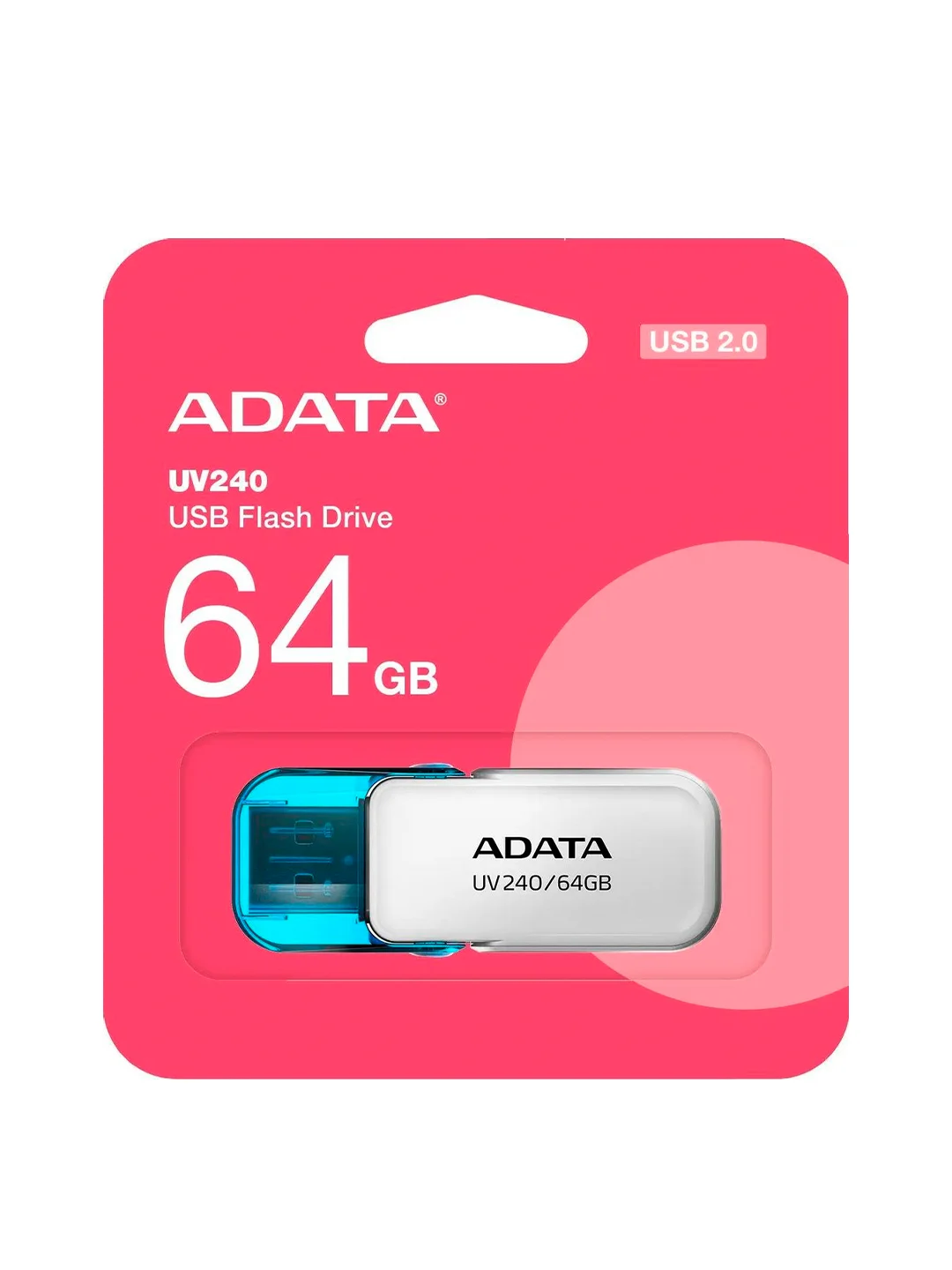 Флэш-накопитель 64GB AUV240-64G-RWH WHITE ADATA