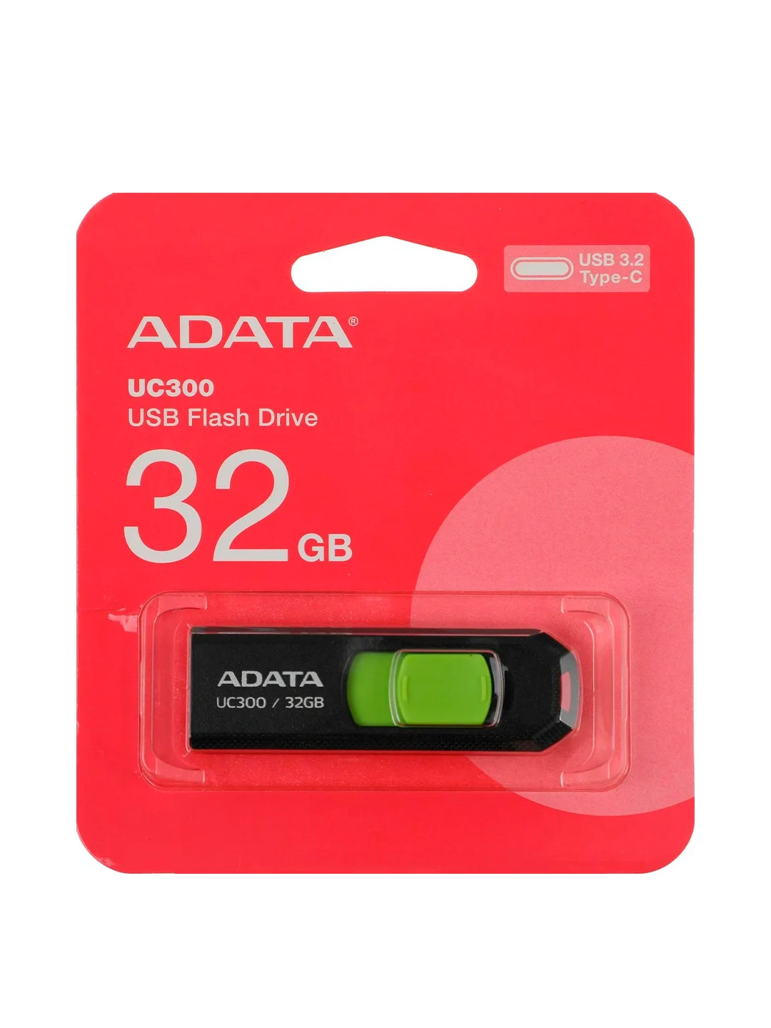 Флэш-накопитель 32GB ACHO-UC300-32G-RBK/GN ADATA