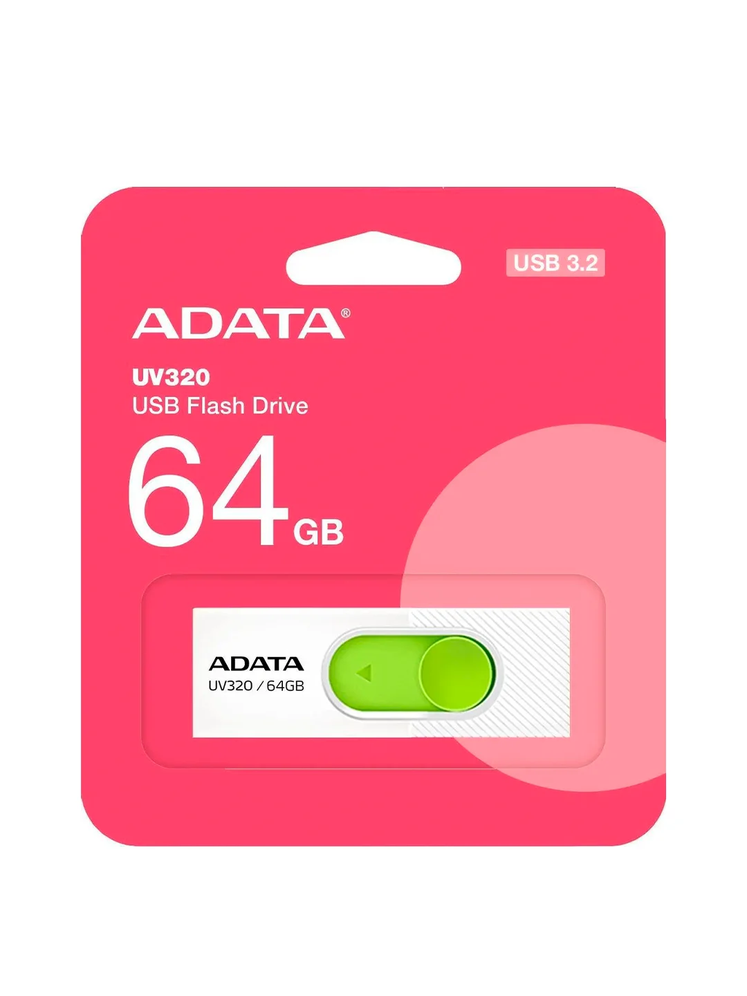Флэш-накопитель 64GB AUV320-64G-RWHGN WH\GR ADATA