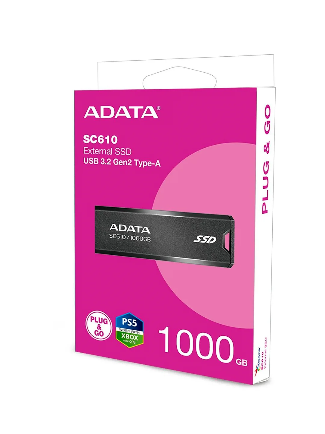 SSD внешний жесткий диск 1TB USB3.2 SC610-1000G-CBK/RD ADATA
