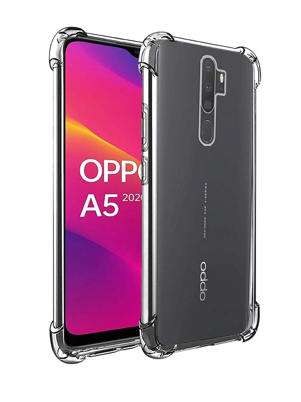 Чехол для OPPO A5 2020/A9 2020, с усиленными углами, силиконовый, прозрачный