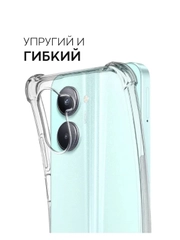 Чехол для Realme C33, Реалми С33, силиконовый, прозрачный с усиленными углами