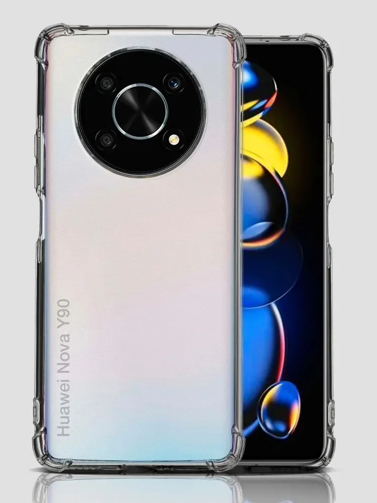 Чехол для Huawei Nova Y90, с усиленными углами, силиконовый, прозрачный