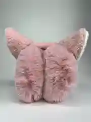 Коралловый меланж наушники меховые с ушками для прогулок, складывающиеся