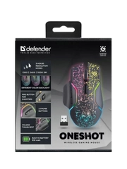 Мышка WRL ONESHOT GM-067 BLACK/RGB 52067 DEFENDER