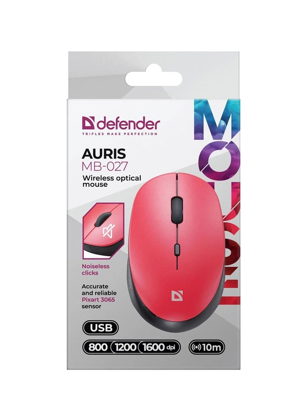 Мышка WRL AURIS MB-027 RED 52026 DEFENDER