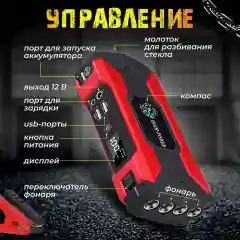 Пусковое зарядное устройство для автомобиля -  28.000 мАч, Jump Starter, бустер