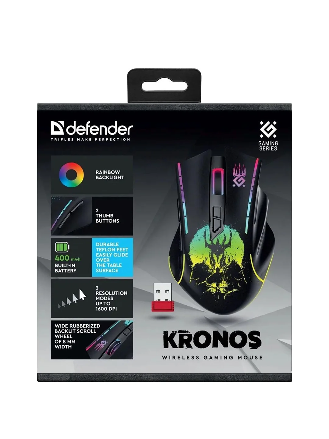 Мышка WRL KRONOS GM-695 RGB/BLACK 52695 DEFENDER