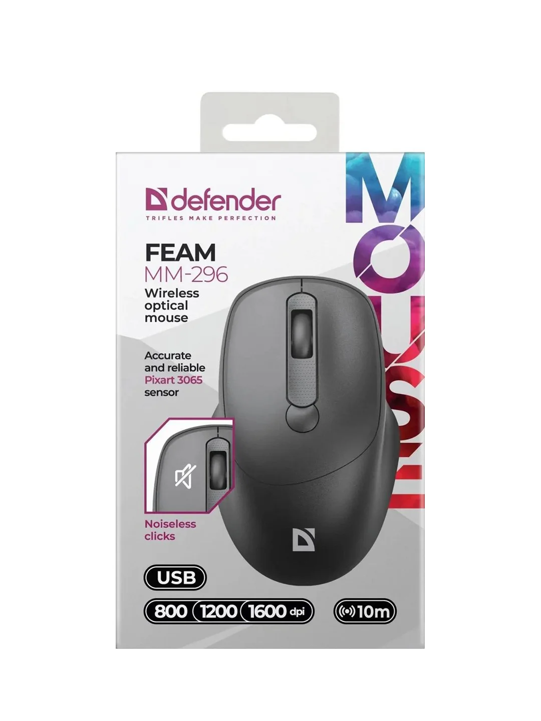 Мышка WRL FEAM MM-296 BLACK 52296 DEFENDER