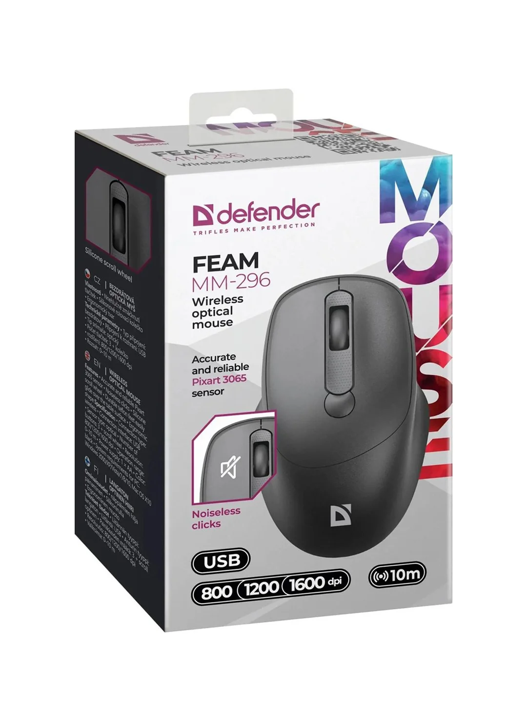 Мышка WRL FEAM MM-296 BLACK 52296 DEFENDER