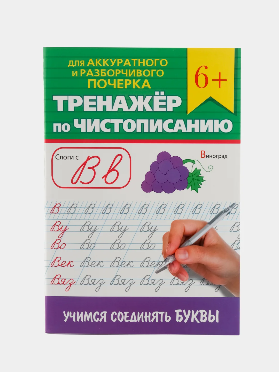 Фиолетовый прописи тренажёр по чистописанию и русскому языку 6+, 7+ 32 стр. Проф-Пресс