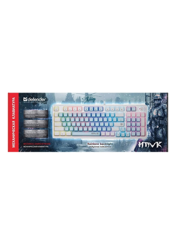 Клавиатура MECHANICAL HAWK GK-418 RU RGB 45422 DEFENDER