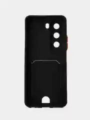 Черный чехол для Infinix HOT 50 4G (Инфиникс Хот 50) с карманом для карт