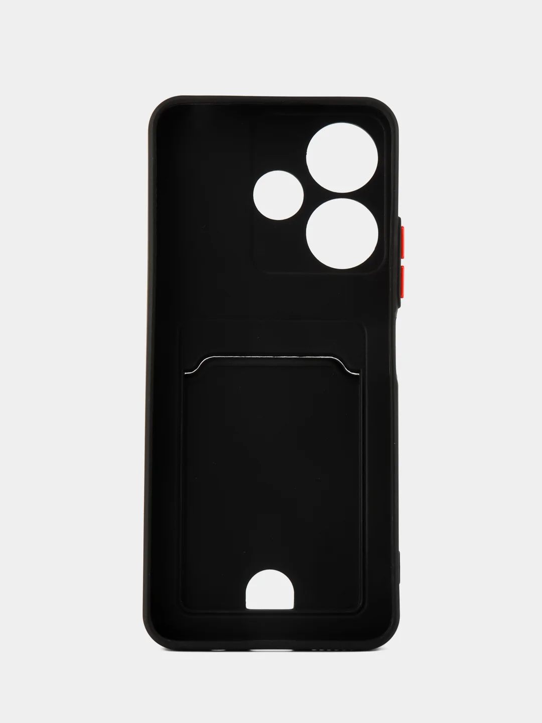 Черный чехол для Xiaomi Redmi 13/POCO M6 (Сяоми Редми 13/ПОКО М6), с карманом для карт