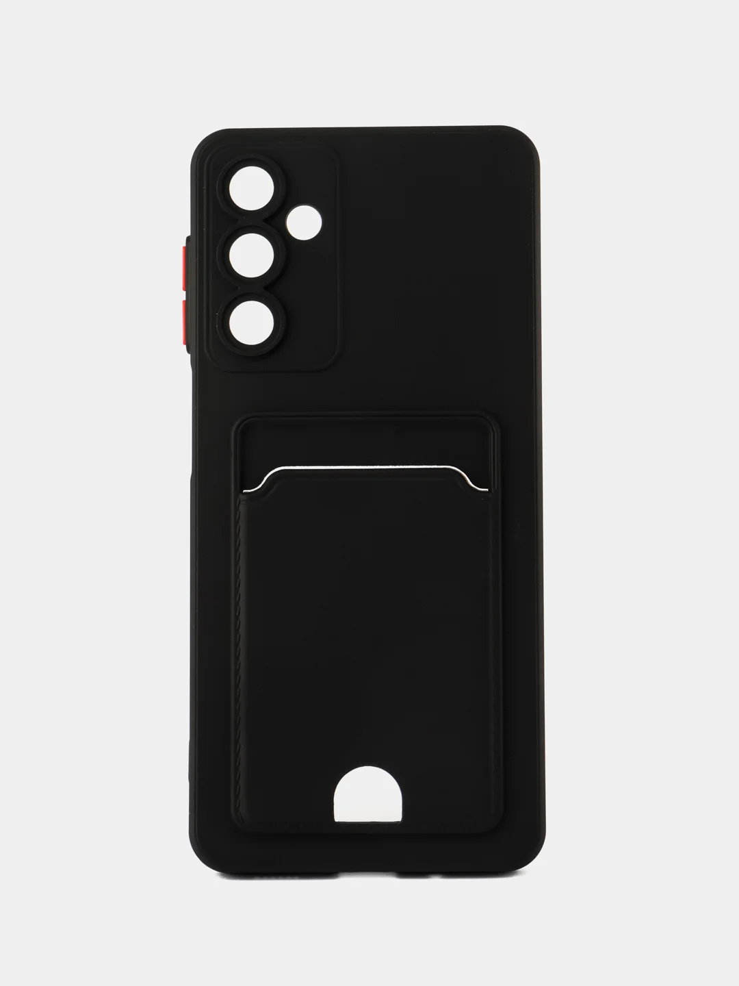 Черный чехол для Samsung Galaxy M54 (Самсунг Галакси М54) с карманом для карт