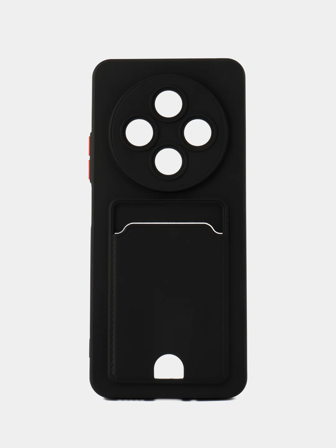 Черный чехол для Xiaomi Redmi 14C / POCO C75 (Редми 14с) с карманом для карт
