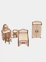 Мебель для кукол до 12 см, "Спальня"