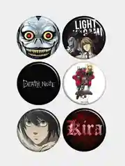 Значки, пины, аниме, "Тетрадь смерти", "Death Note", Ягами Лайт, Эл
