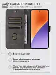 Чехол-книжка Xiaomi 15 Pro (Сяоми 15 Про) с магнитной застежкой