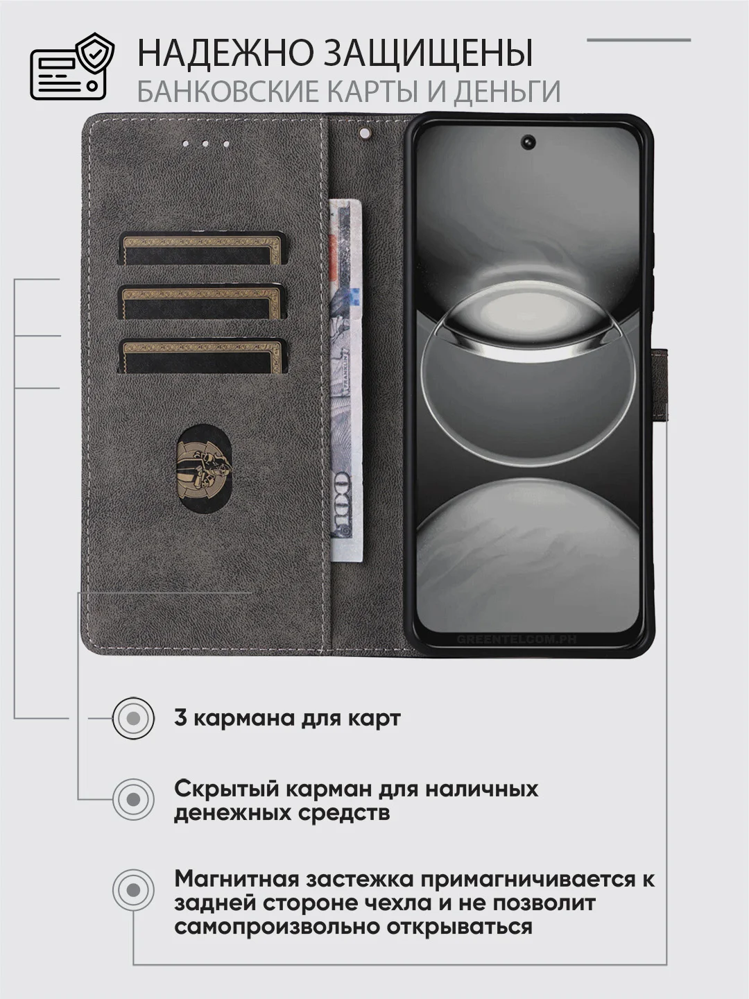 Чехол-книжка Tecno Spark 30 Pro (Техно Спарк 30 Про) с магнитной застежкой