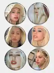 Алый значки Анна Михеева, металлические