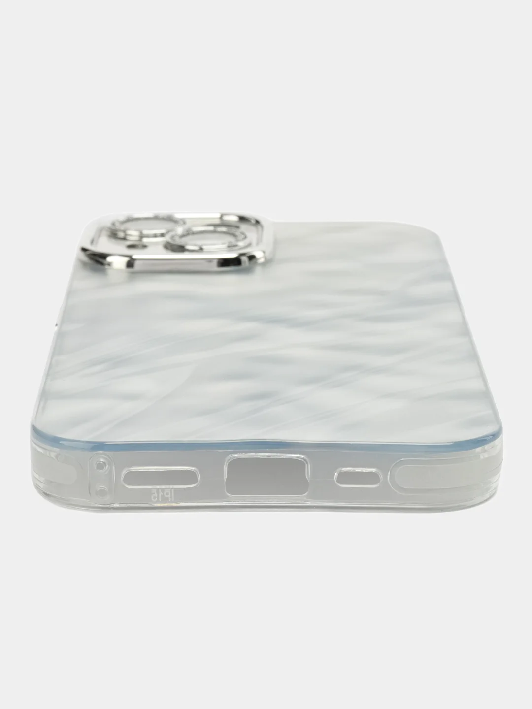 Серебряный чехол на айфон (iPhone) 11 12 13 14 15 16 Pro Max силиконовый
