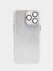 Серебряный чехол на айфон (iPhone) 11 12 13 14 15 16 Pro Max силиконовый
