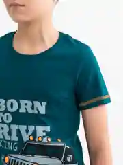 Тёмно-зелёный футболка для мальчика N.O.A, трикотажная