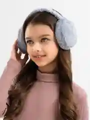 Серый наушники утепленные, тёплые, зимние, осенние, весенние, димесезонные, с настройкой длины