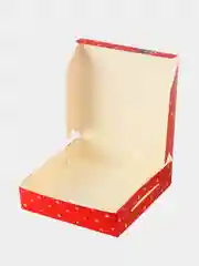 Коралловый коробка подарочная новогодняя "Новый год", 14*14*3,5см