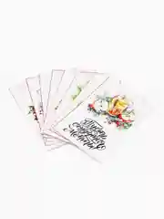 Фуксия новогодние открытки - шильдики, 10 х 7 см, открытки для подарков, открытки для цветов