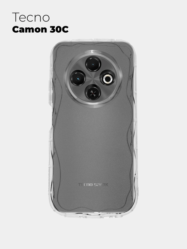 Чехол для Tecno Spark 30C (Техно Спарк 30С), прозрачный, противоударный