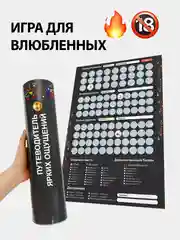 Настольная секс-игра для пар "Постельный путеводитель" в тубусе