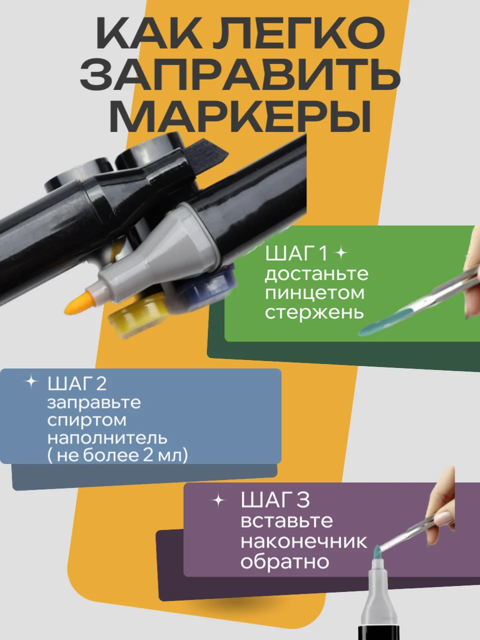 Набор маркеров для скетчинга и рисования, Touch, двусторонние