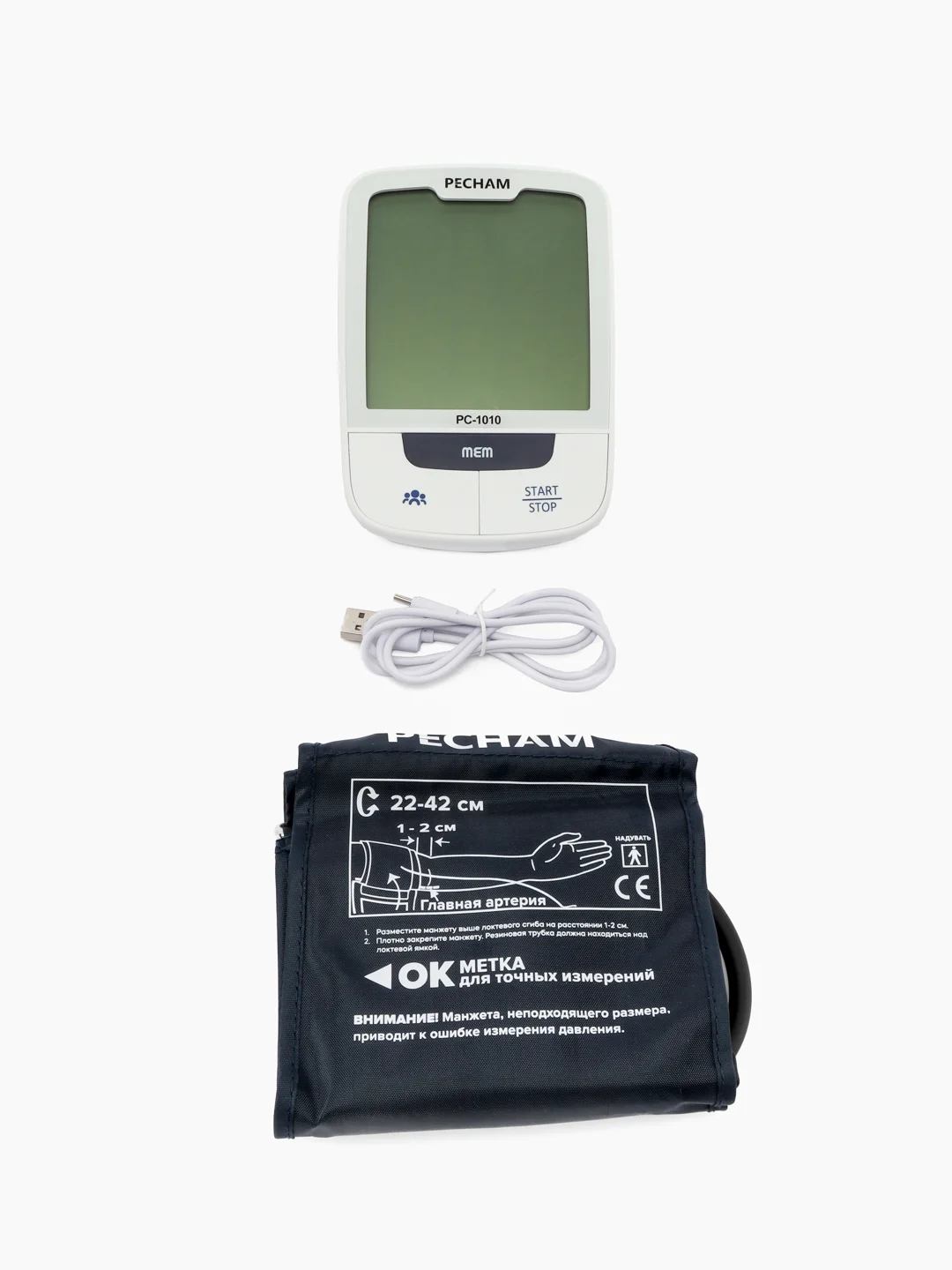 Тонометр автоматический PECHAM PC-1010, манжета 22-42 см