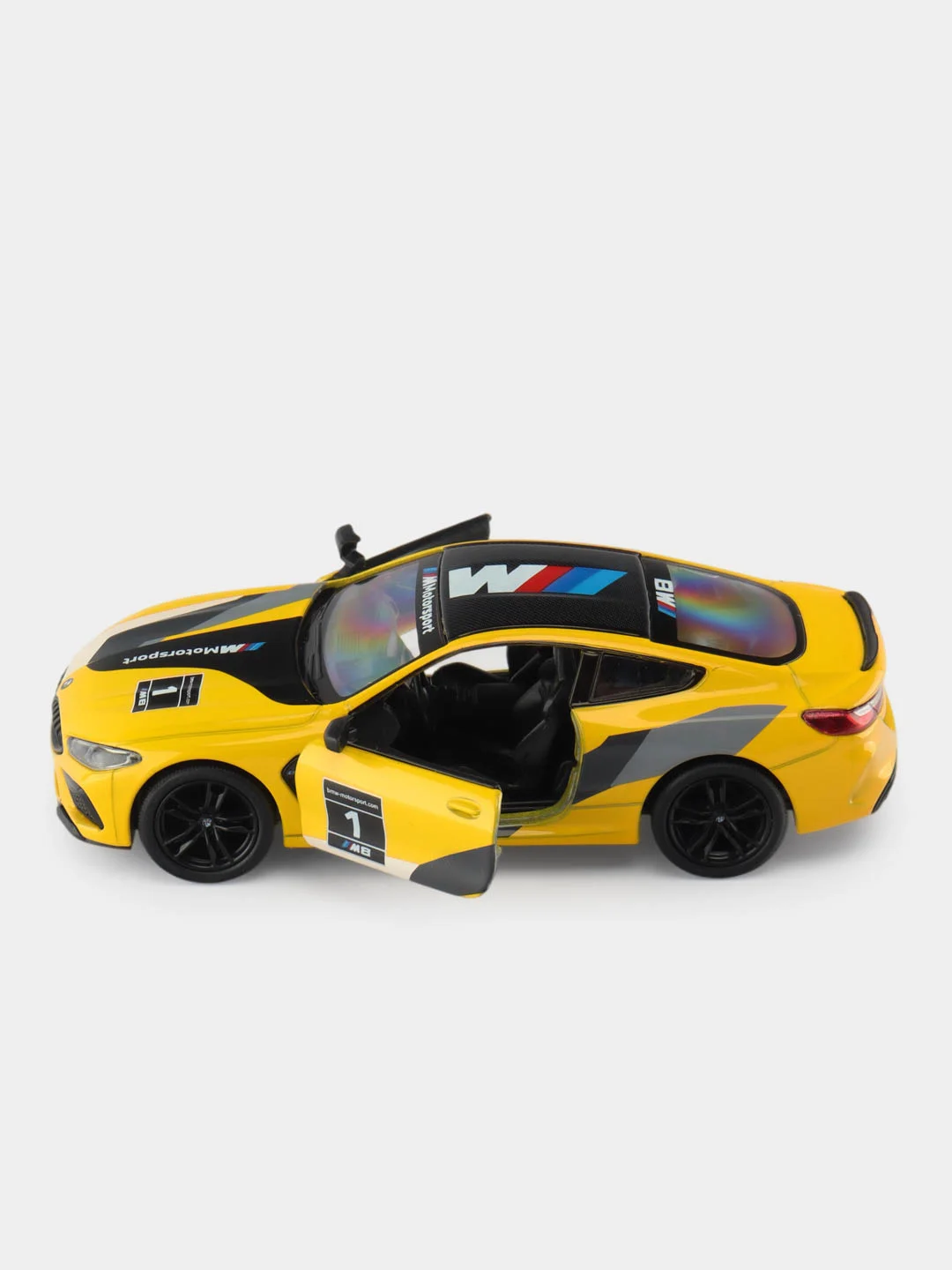 Желтый масштабная модель авто 1:38 BMW M8 Coupe спорт