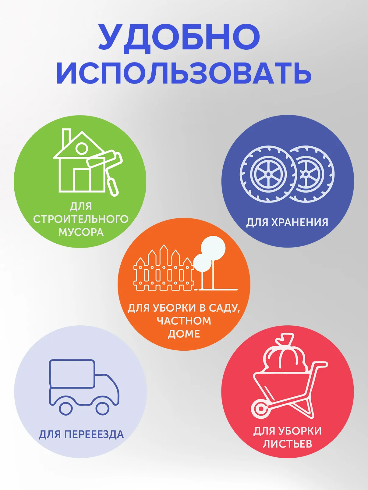 Мешки (пакеты) для мусора 120 л, 50 шт, Lomberta, мусорный пакет, прчные, для переезда
