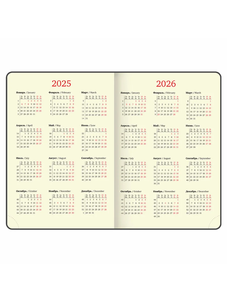 Ежедневник датированный 2025 Brauberg, планер планинг записная книжка А4, под кожу