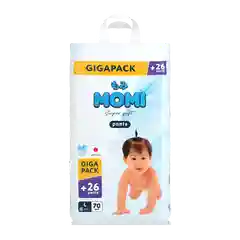 Momi, подгузники-трусики детские, 9-14 кг, размер 4 L, 70 шт, Super Soft GIGA PACK