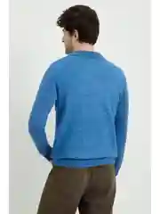 Синий джемпер с шерстью