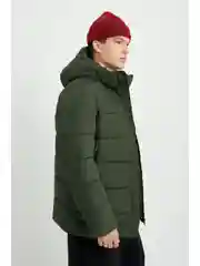 Зеленый куртка утепленная с капюшоном